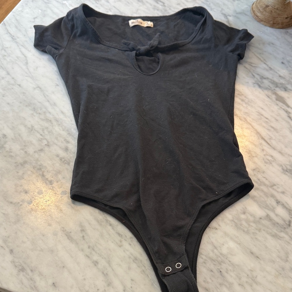 Hollister Black Tie-Front Bodysuit